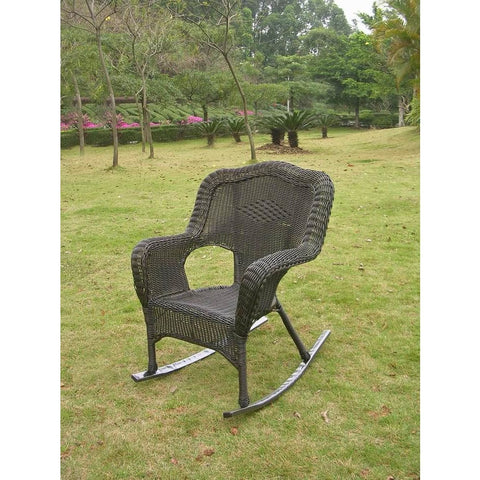 international caravan camelback resin wicker rocker