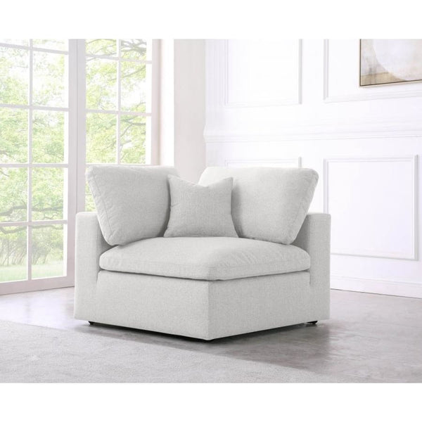 Meridian Furniture Serene Linen Deluxe Cloud Modular Down Filled Overstuffed Chair - Chairs