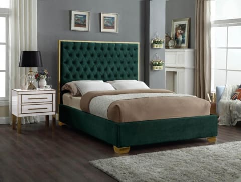 Meridian Furniture Lana Velvet King Bed