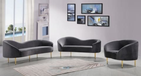 Meridian Furniture Ritz Velvet Sofa