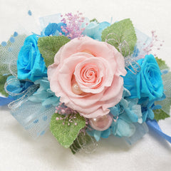 turquoise wrist corsage