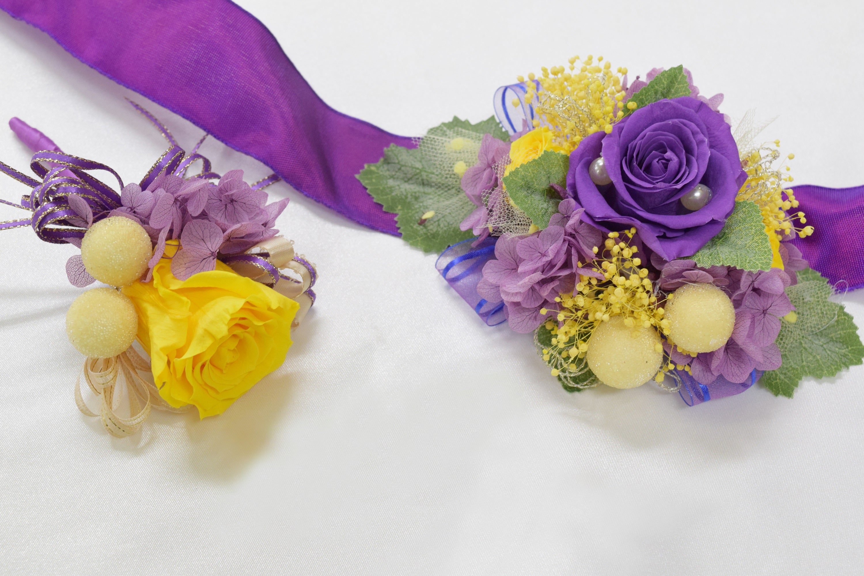 purple corsage