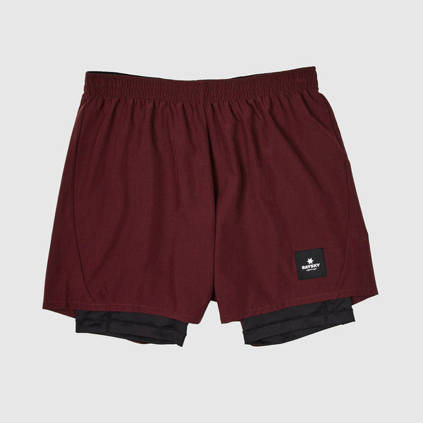 Two in one Athletic Shorts 5 Burgundy