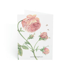 Rose Watercolor Greeting Cards 4.6" x 6.25" (1, 10, 30, and 50pcs)
