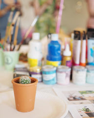 cactus pot painting workshop by hi cacti