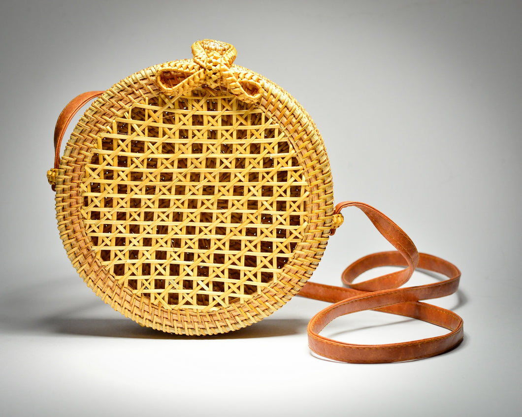 rattan sling bag