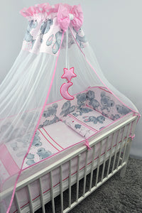 8 Piece Baby Cot Bedding Set With All Round Bumper To Fit 120 X 60