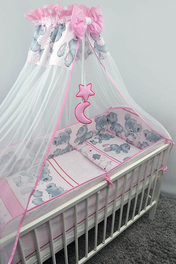 pink cot bedding sets uk