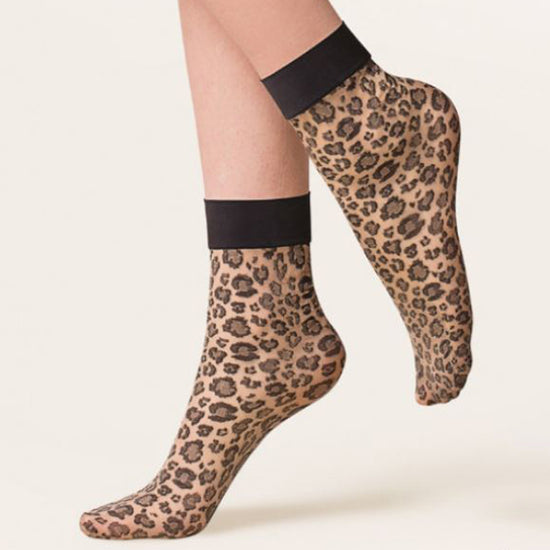 SHEER SOCKS - LEOPARD PATTERN - CETTE ANKLE SOCKS