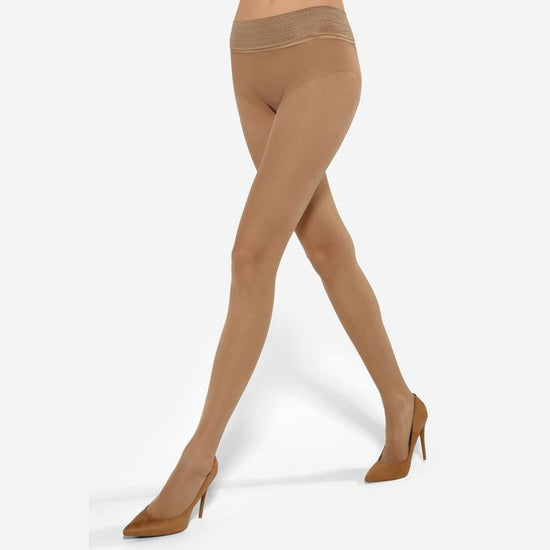 Black Brilliant Wet Look Glossy Opaque Tights by Gatta