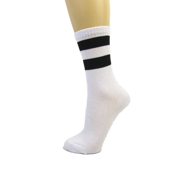 2 Stripe Athletic Style Ankle Socks-Leggsbeautiful