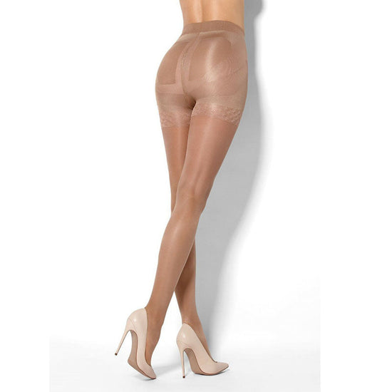 Mona PUSH UP 100 Opaque Modeling Tights; Size 2