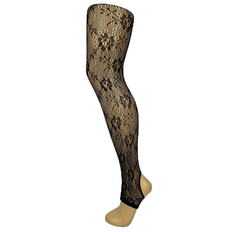 Stretch Stirrup Fishnet Dance Tights