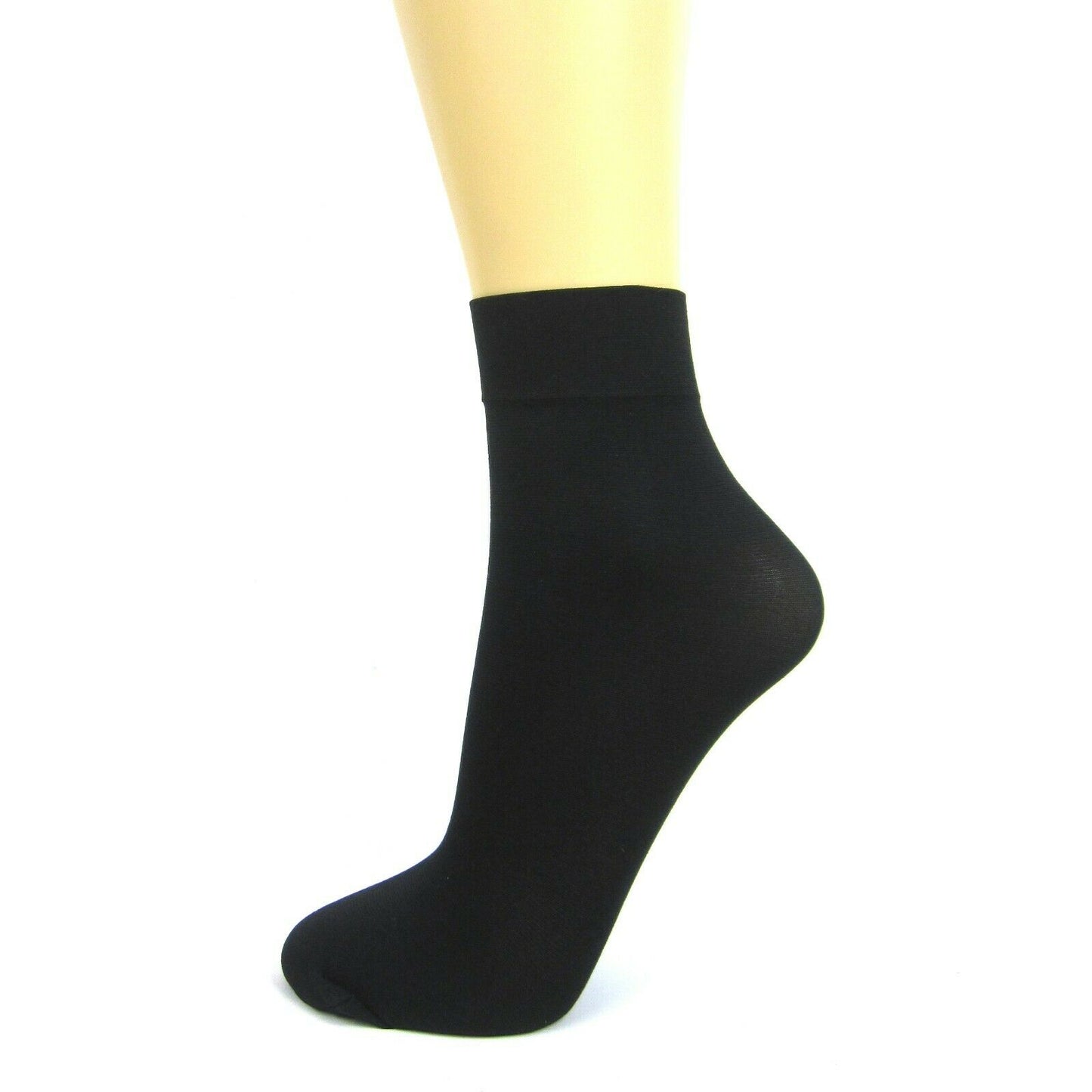 Silky Soft Opaque 40 Denier Ankle Highs 3 Pair Pack-Leggsbea ...