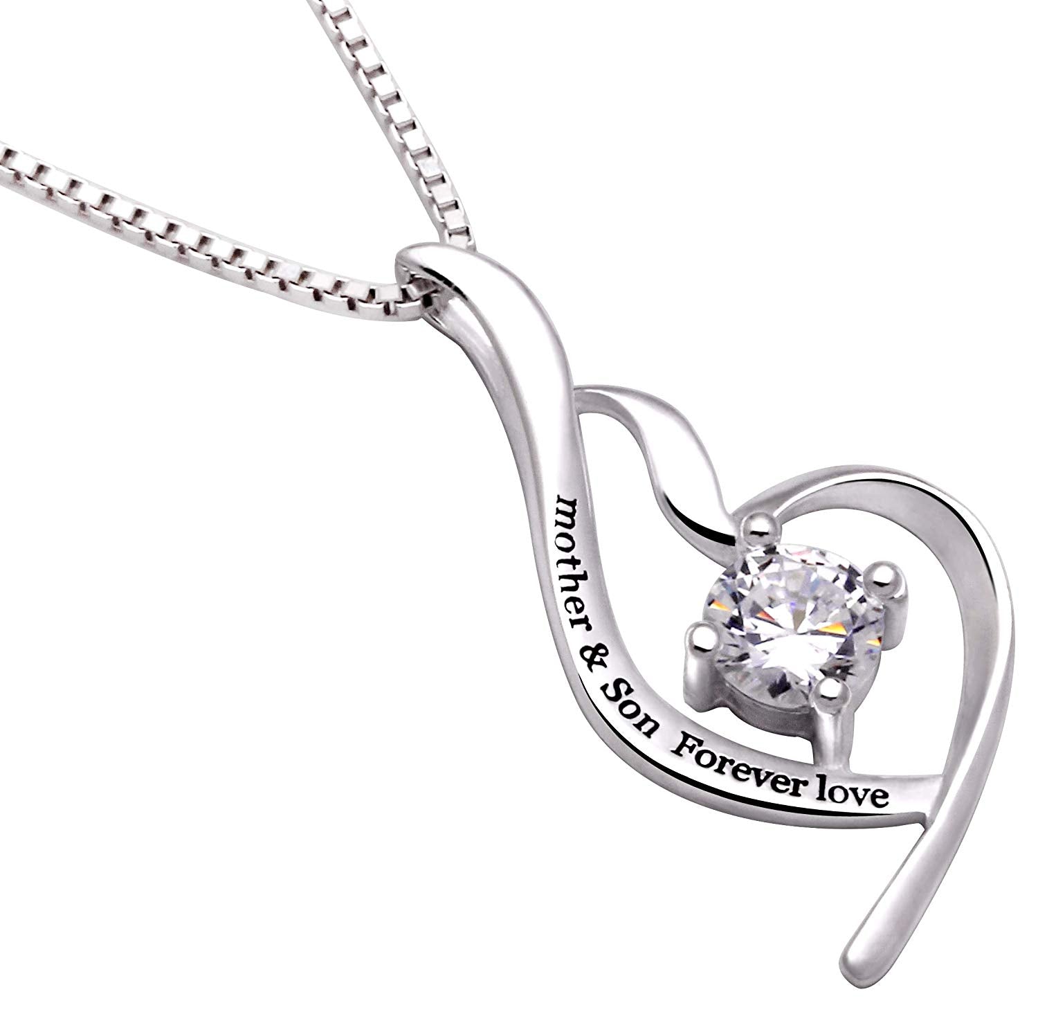 mom son forever necklace