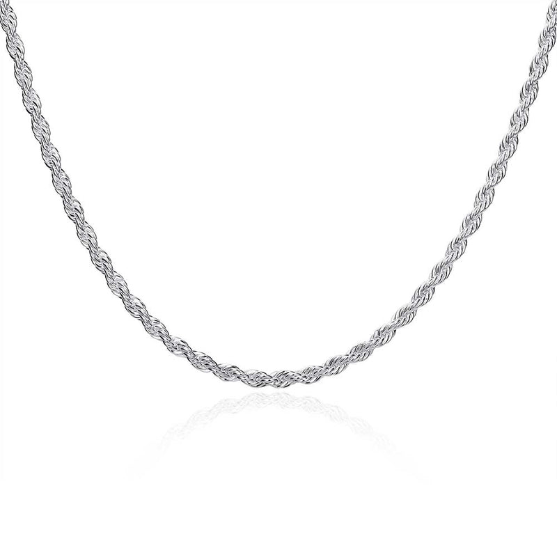 18k white gold plated necklace