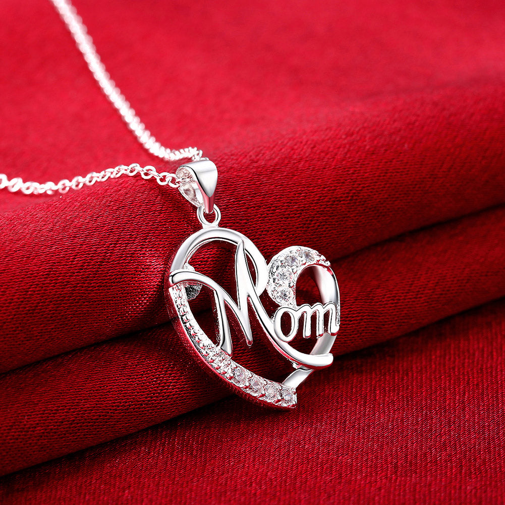 mom heart necklace