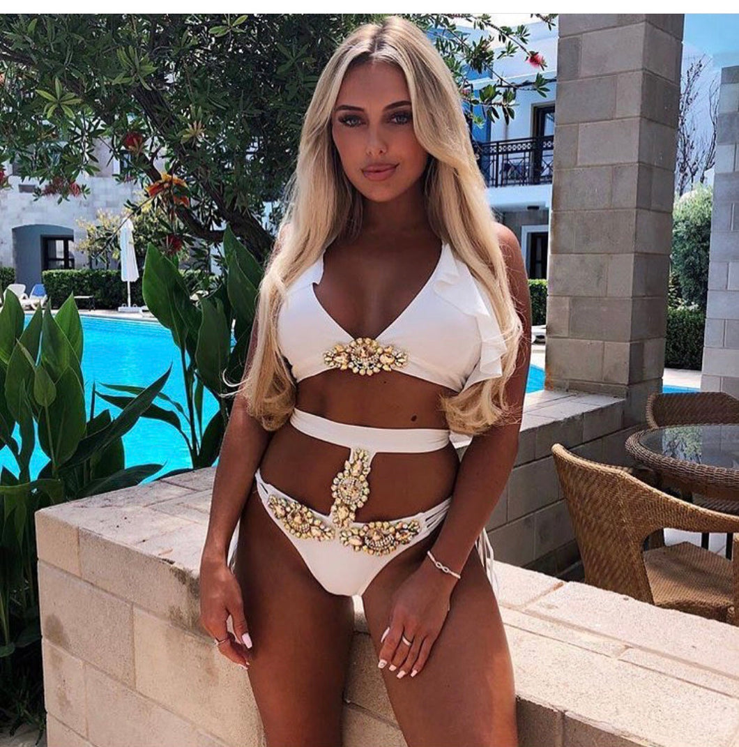 high waisted plus size bikini set