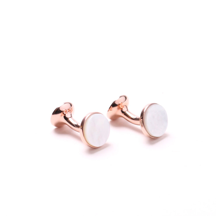 Rose Gold Mother Of Pearl Studs