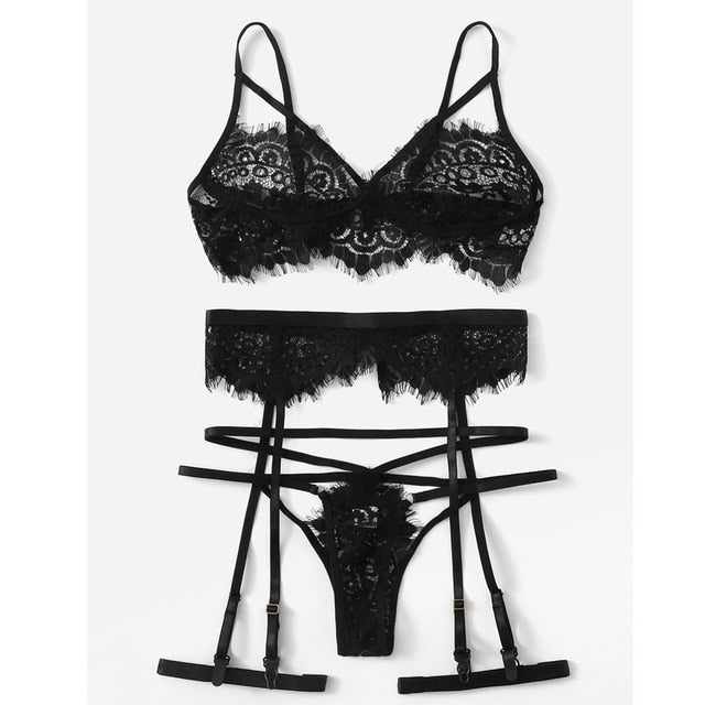 black lace lingerie