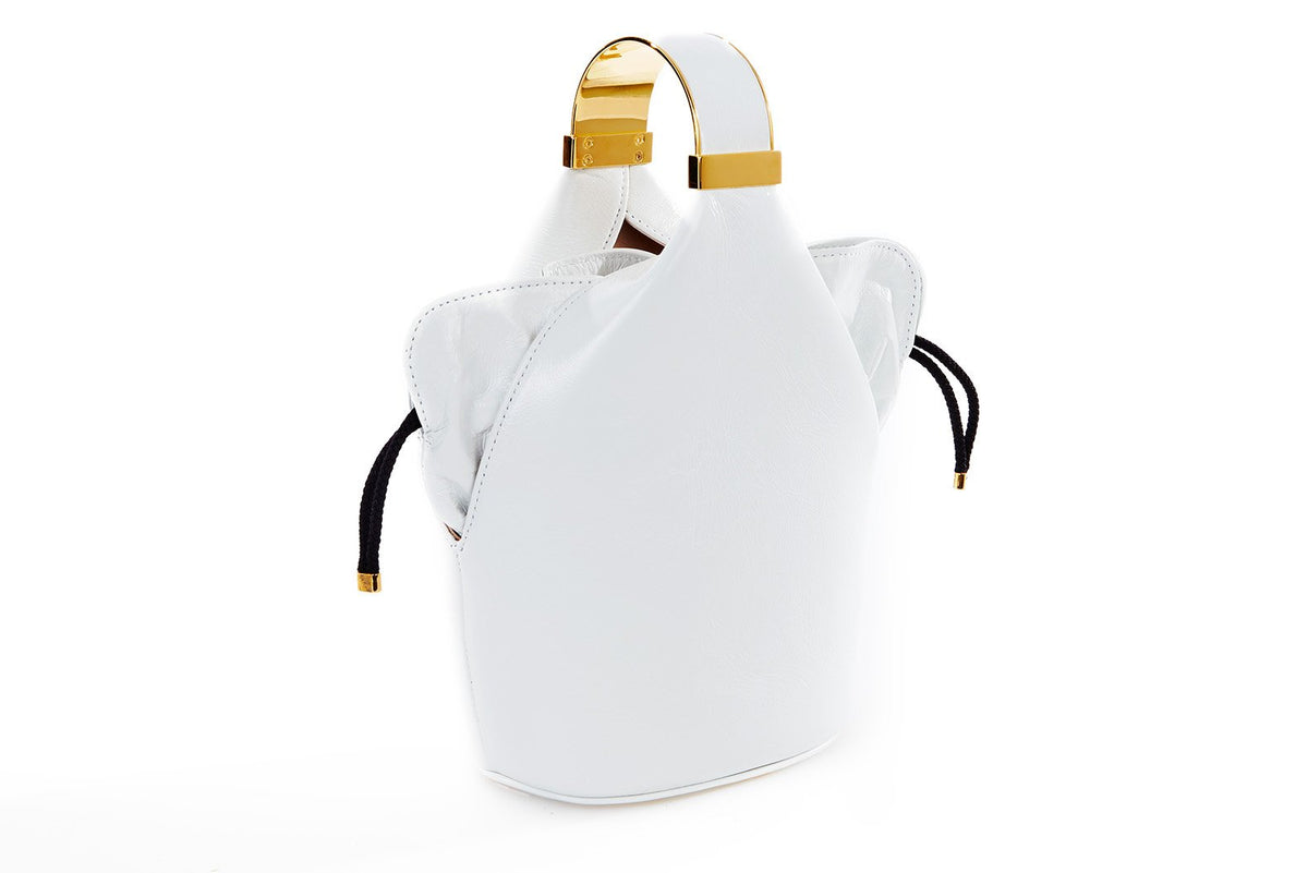 Kit Bracelet Bag in White Leather - Bienen Davis