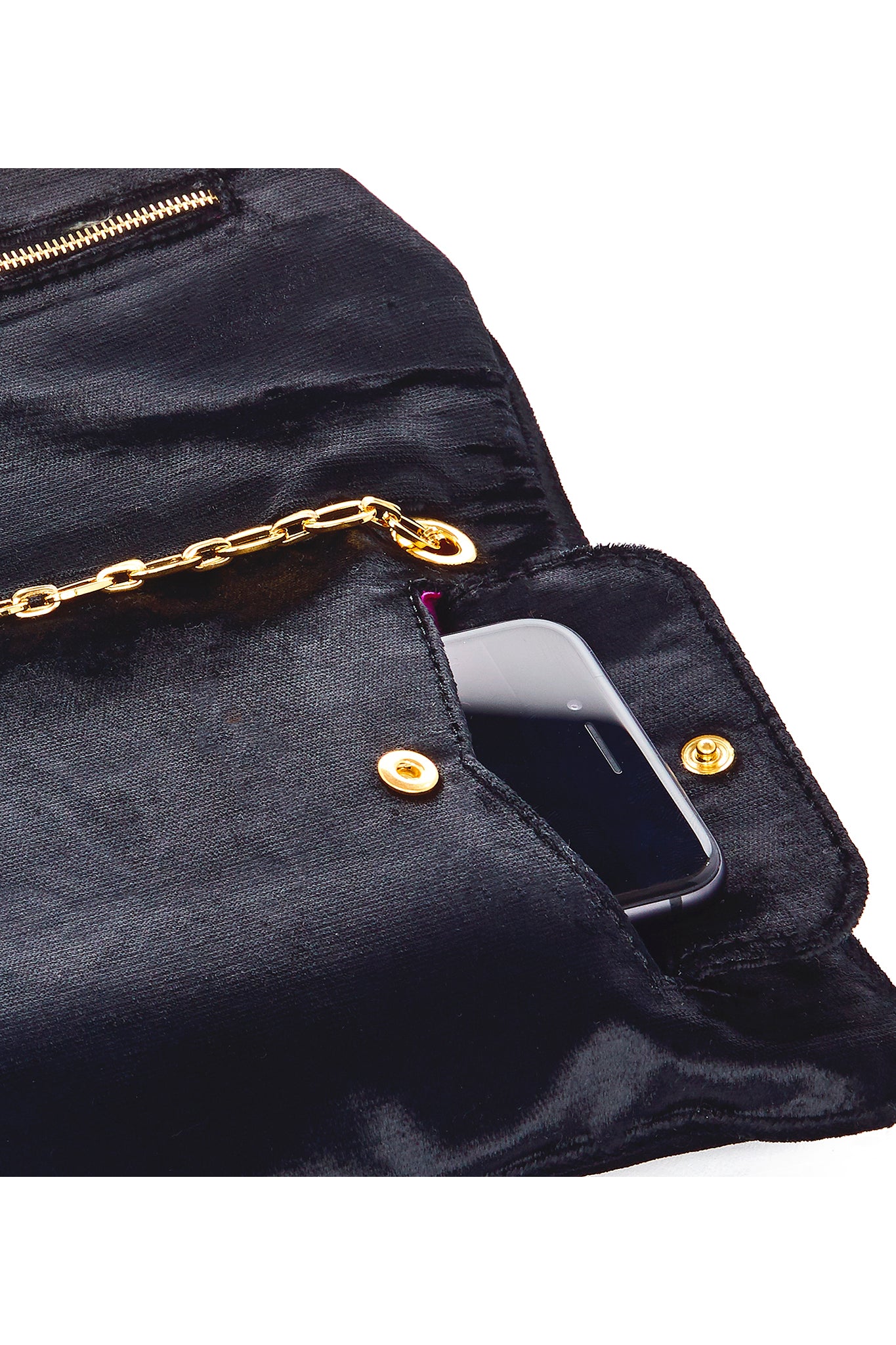 PM Clutch in Black Velvet