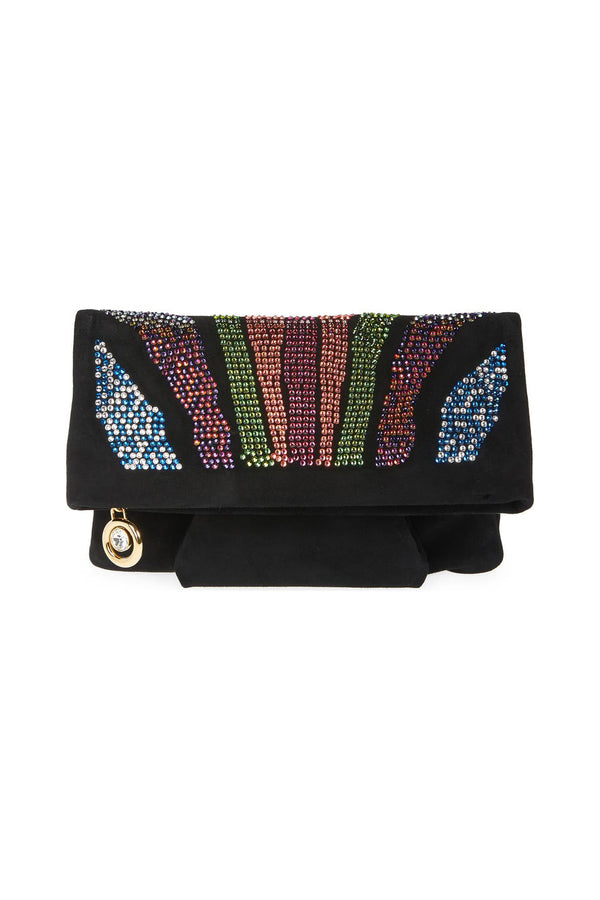 Crystal Encrusted Rainbow Clutch