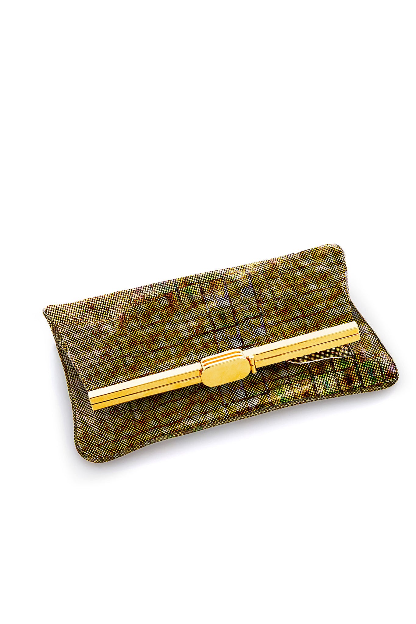 PM Clutch in Galaxie Metallic Leather