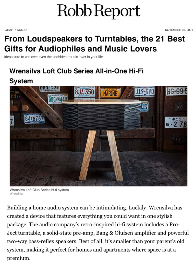 Robb Report - From Loudspeakers to Turntables, the 21 Best Gifts for Audiophiles and Music Lovers