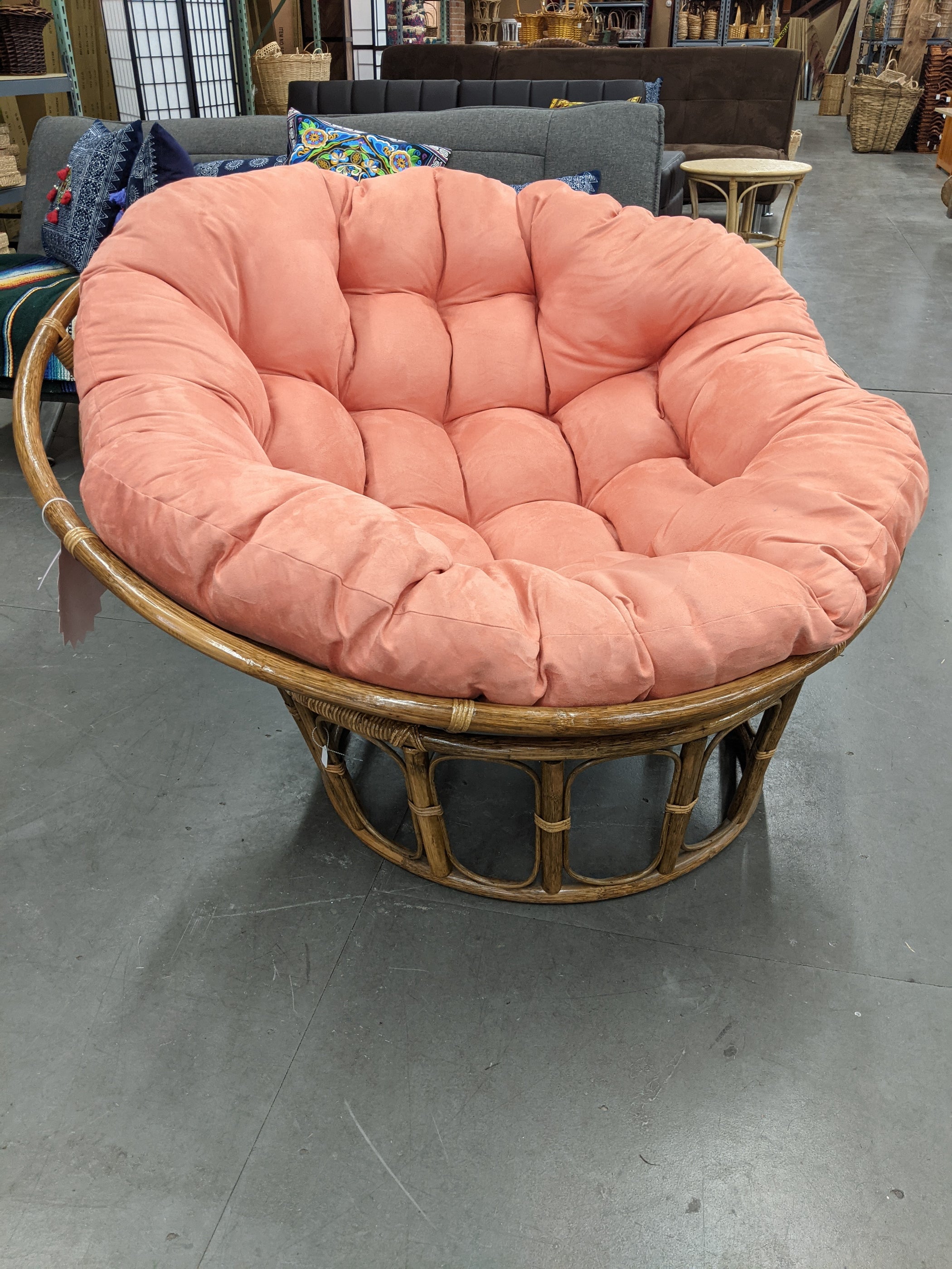 Furniture, Papasan Chair Complete Set w/Cushion — Import Market