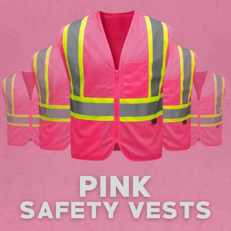 Pink Safety Vests, Enhanced Visibility