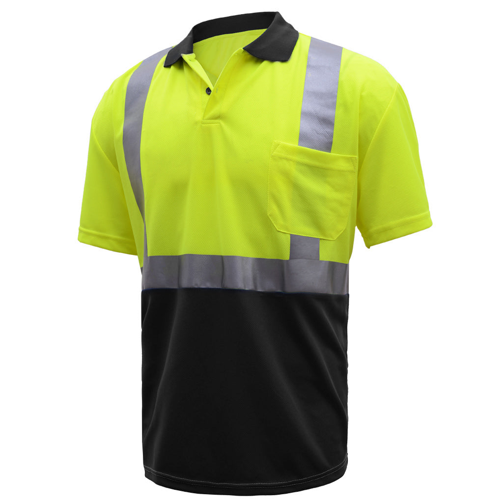 GSS 5003/5004 Black Bottom Polo Safety Shirt | Hi-Viz.com