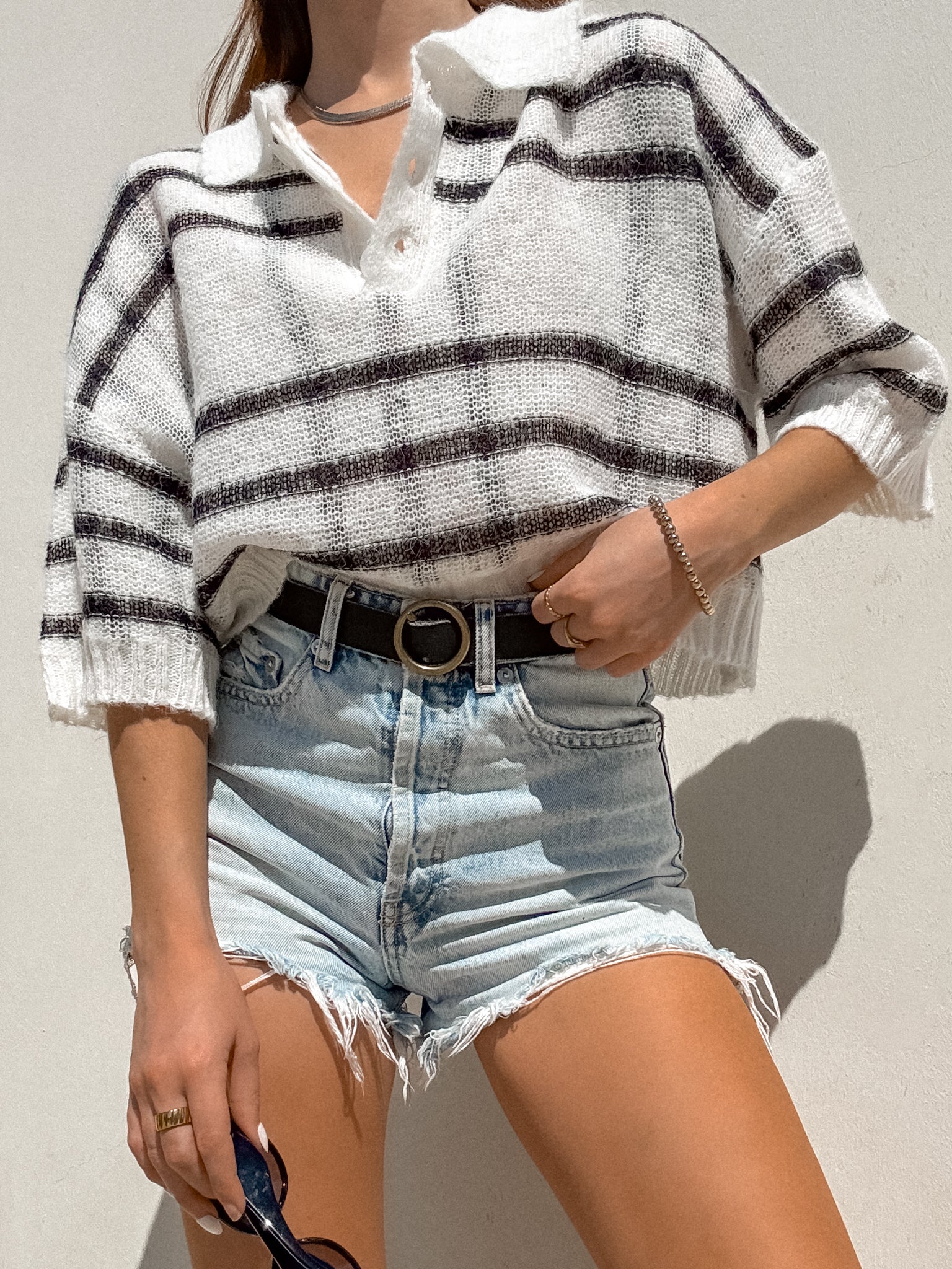 Ainsley Stripe Knit Top - Final Sale