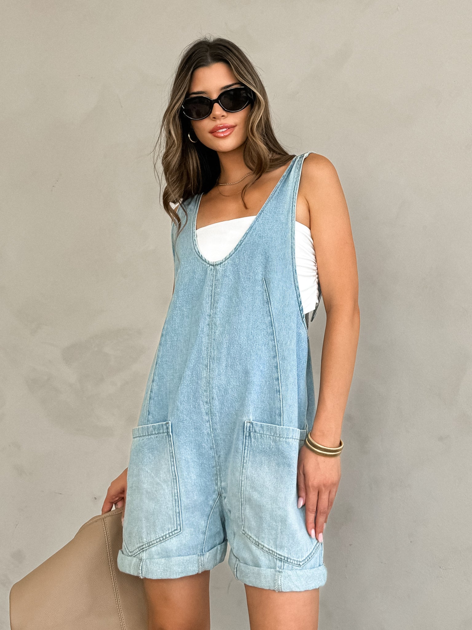 Sunday Morning Denim Romper