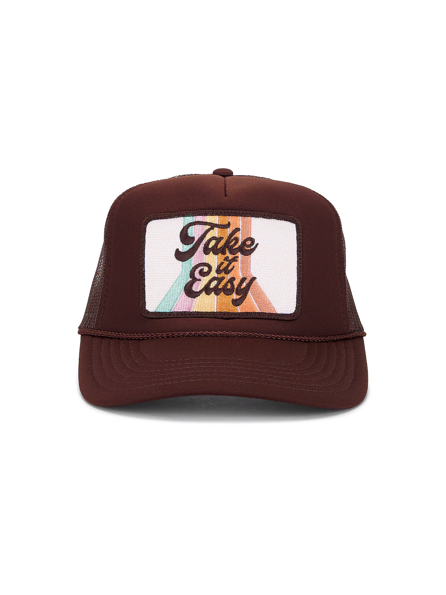 Take It Easy Trucker Hat in Brown