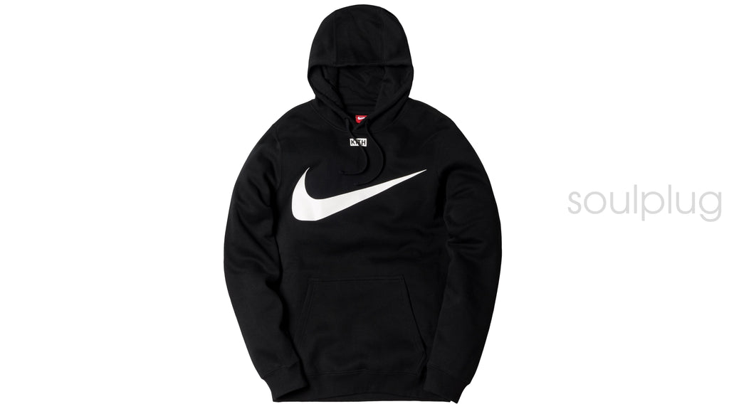 nike swoosh hoodie black and white