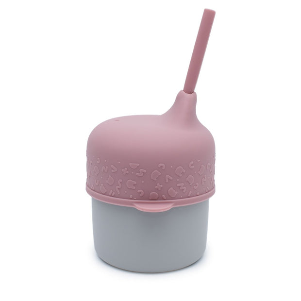 We Might Be Tiny Sippie Lid (+Mini Straw) - Dusty Rose