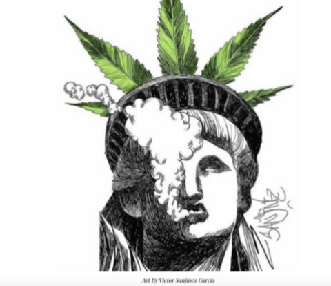 Liberty Weed Statue 