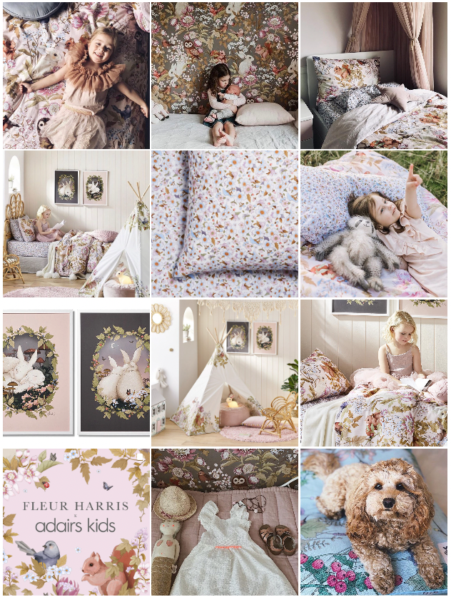 Fleur Harris Instagram collaboration with Indie Boho pet beds