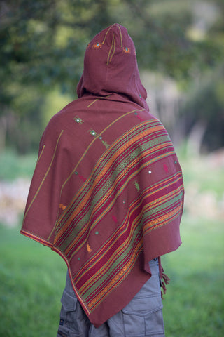 tribal poncho hoodie