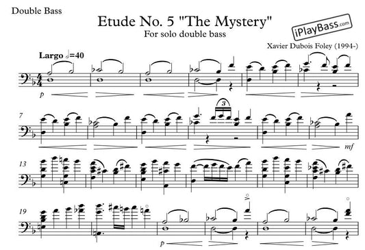 Etude No. 11 The Singer for solo double bass – Xavier Foley