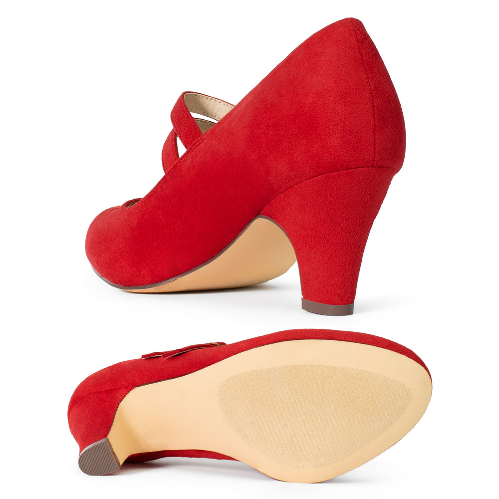 wide fit red mary jane shoes