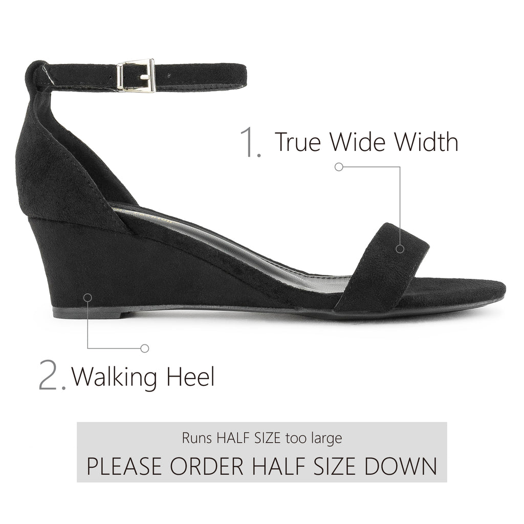 ankle strap wide width heels