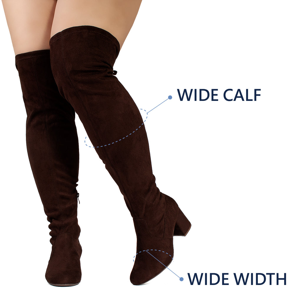 wide width boots over the knee