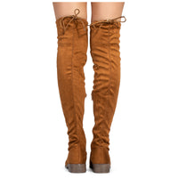 tan over the knee boots wide calf