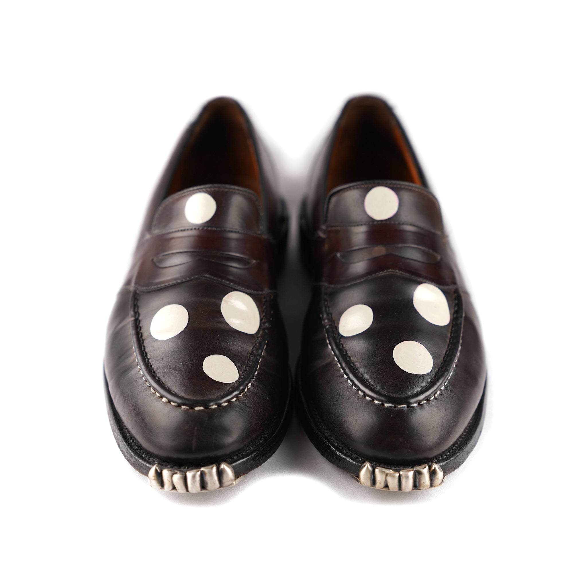 Dark Chocolate+White Spotty Loafer | Butcher James | Reviews on Judge.me