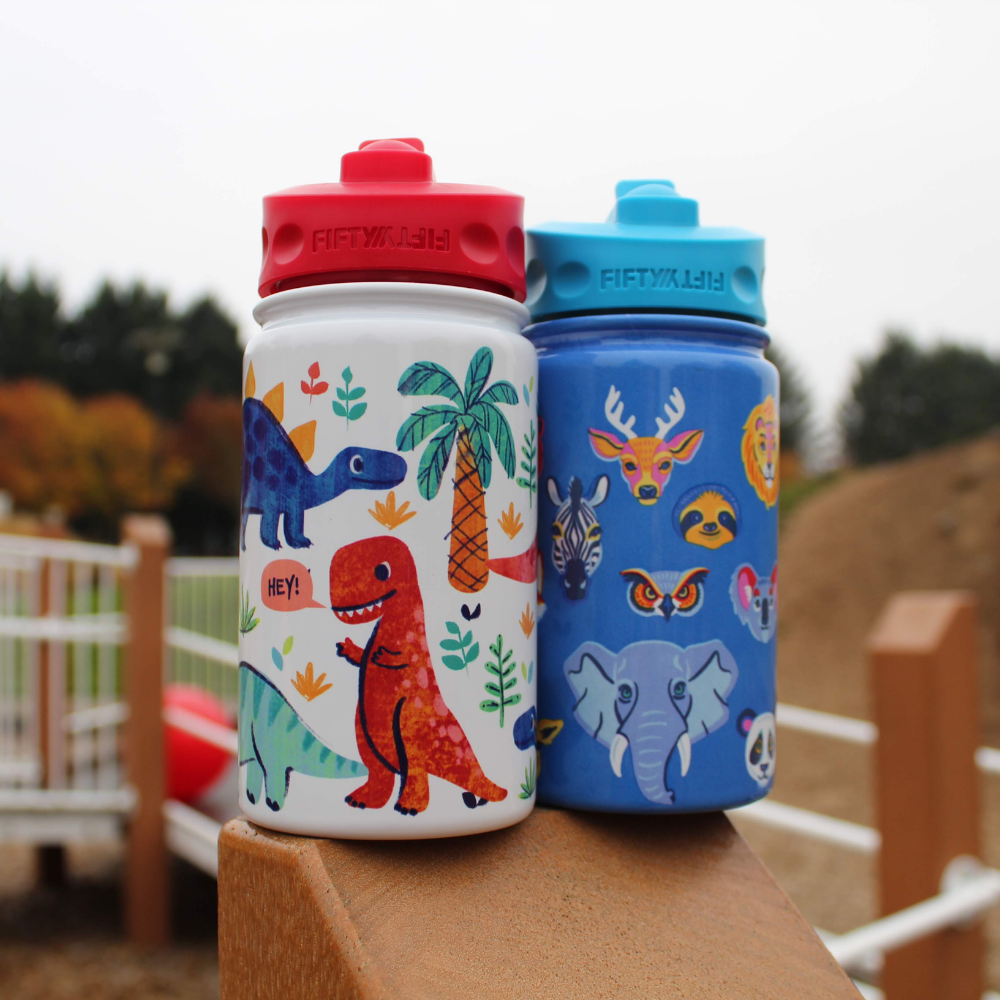 Kids Water Bottle – Llama and the bear