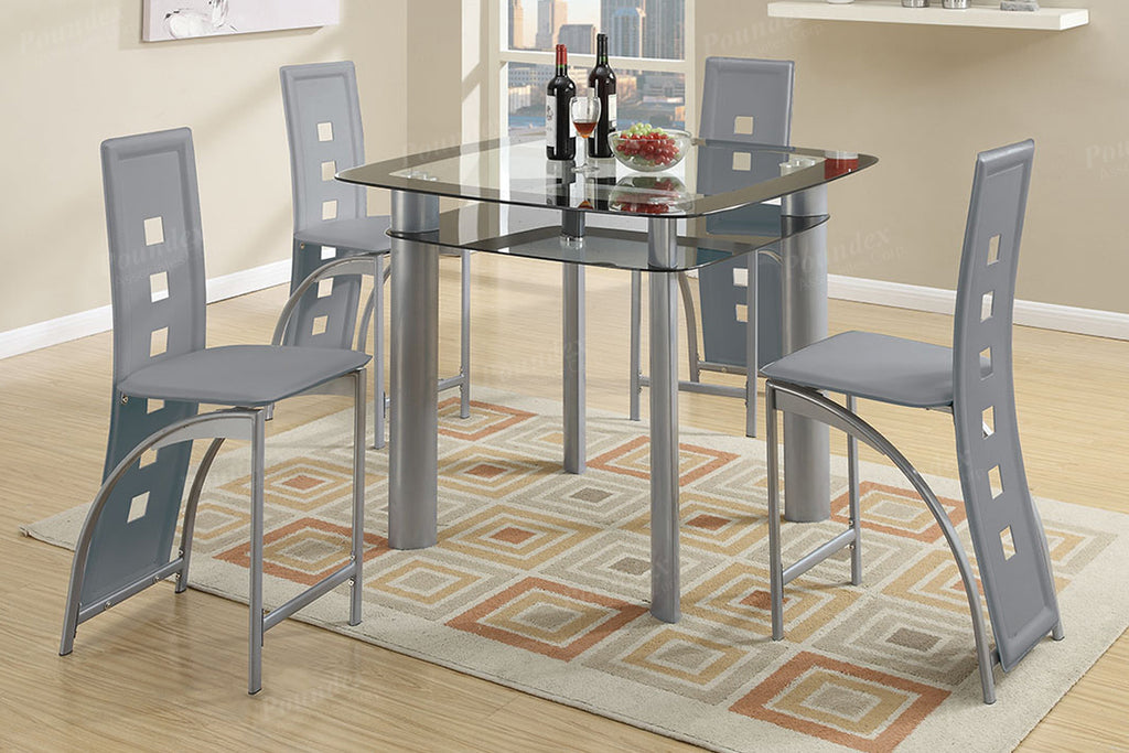 Counter Height Glass Top Dining Set Metrohome Furniture