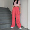 Sweet Pink Casual Patchwork Cargo Pants