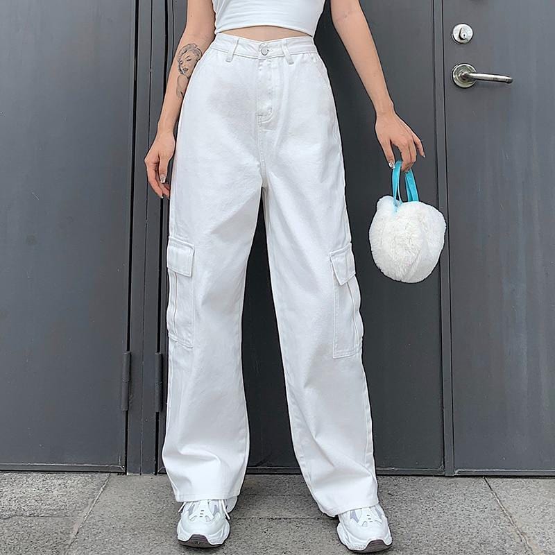 High Waisted White Jeans | Axcid Shop Streetwear – Axcid Apparel